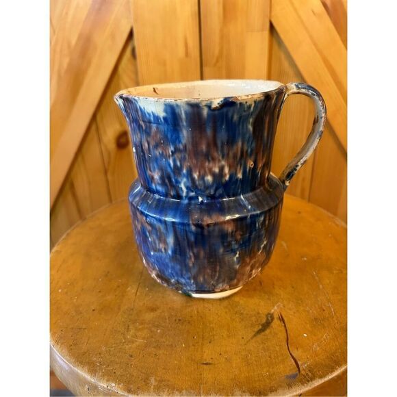 Vintage pottery pitcher 6.25x6” (8605) - Picture 3 of 9